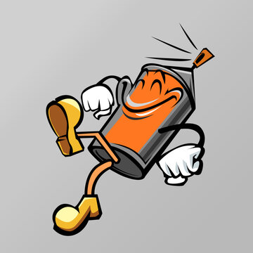 Vector Spray Can Artwork Cartoon Design for  Graffity