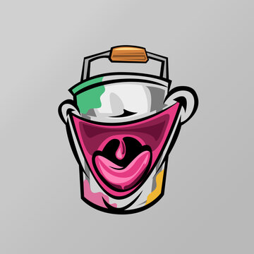 Vector Spray Can Artwork Cartoon Design for  Graffity