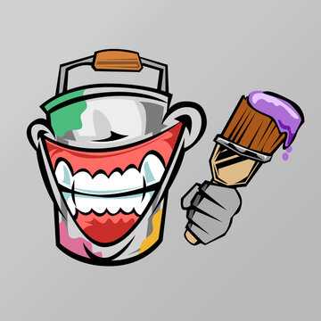 Vector Spray Can Artwork Cartoon Design for  Graffity