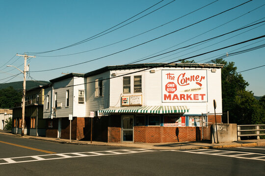 Corner Market vintage sign, North Adams, Massachusetts