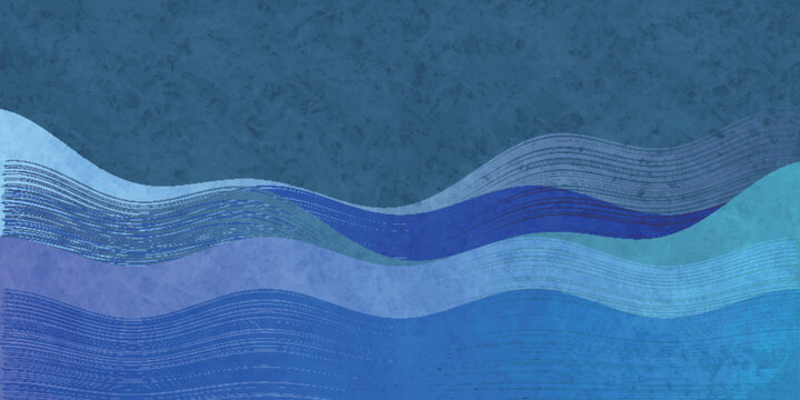 Abstract Blue Wave Pattern Background Illustration