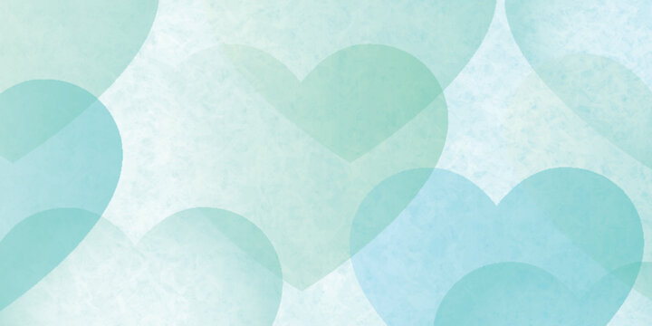 Soft Pastel Blue Heart Pattern Background