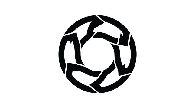 Black camera shutter icon