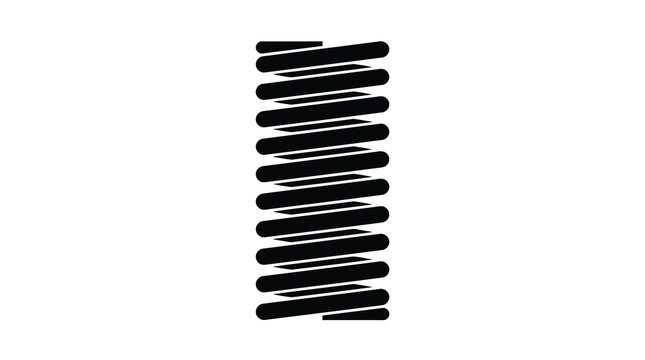 Black coiled spring