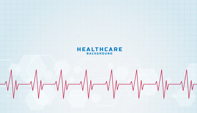  Healthcare Background with Heartbeat Pulse Line and Cross Pattern