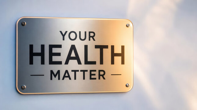 modern your health matters sign professional healthcare typography photography shallow depth of field wellness