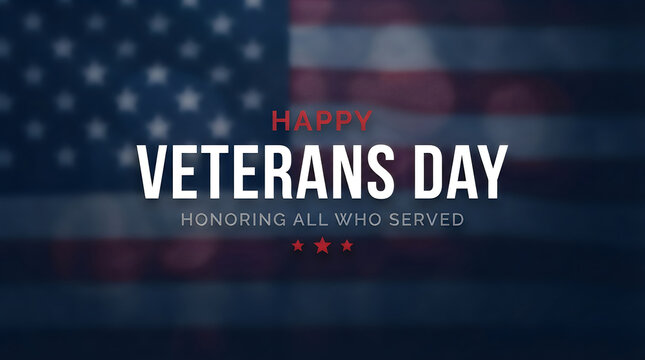 Honoring heroes happy veterans day background with american flag november 11th remembrance patriotic tribute
