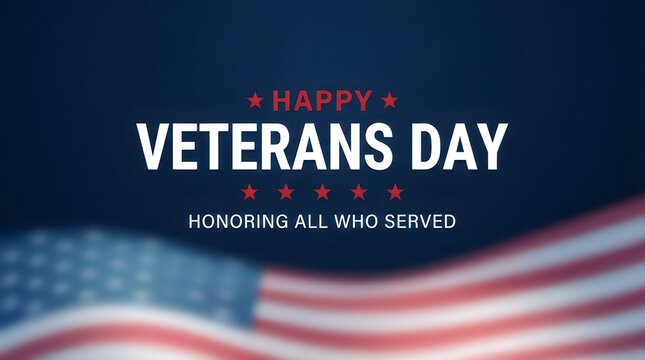 Honoring heroes happy veterans day background with american flag november 11th remembrance gratitude