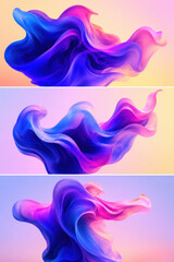 Obraz premium Abstract colorful flowing liquid wave shapes for modern creative design isolated on white background