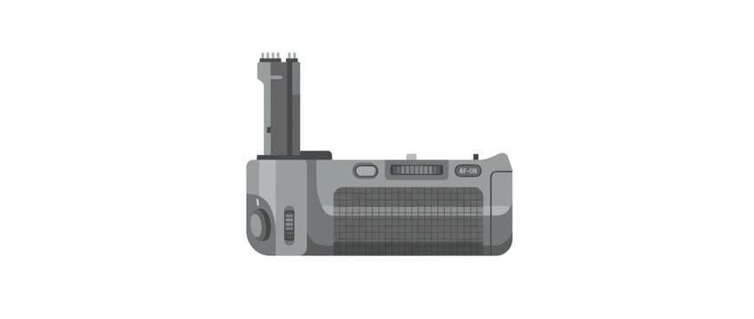 Camera Battery Grip Accessory on White Background