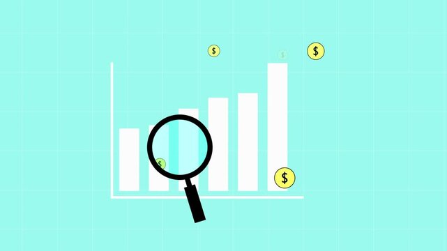 Business growth concept, finance analysis graph
