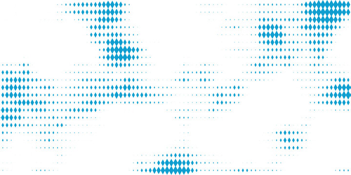 Traditional Bavarian Oktoberfest pattern with elegant blue and white diamond rhombus motif. Premium seamless vector background for textiles, tablecloths, wallpaper and event decor. EPS10.