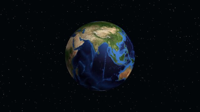 3D Earth Animation Zooming into Hai Duong Vietnam with Data Overlay