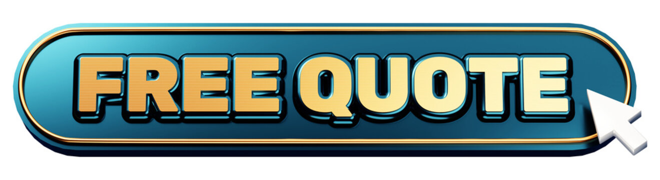 Free Quote Button 3D Text with Mouse Cursor.
