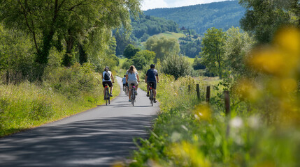 Fototapeta premium Cycling Tour Countryside Bike
