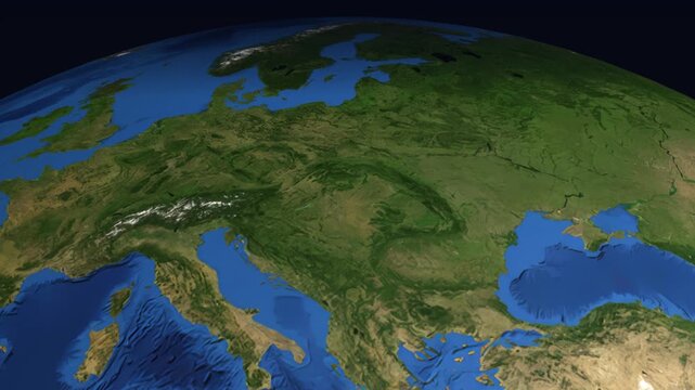 Animated Flight Path Map from Munich Germany to Atlanta USA