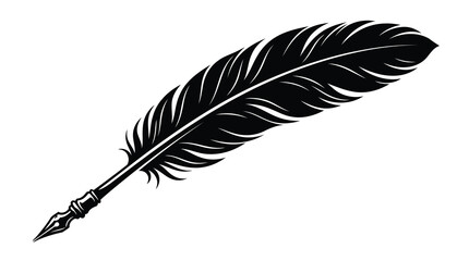 Black feather quill pen © Jerin
