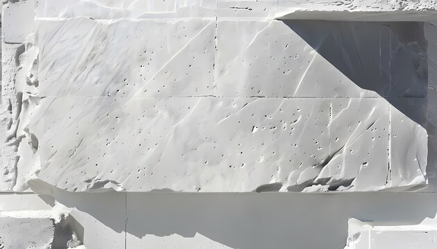 Minimalist architectural backdrop of raw white volcanic basalt stone slab