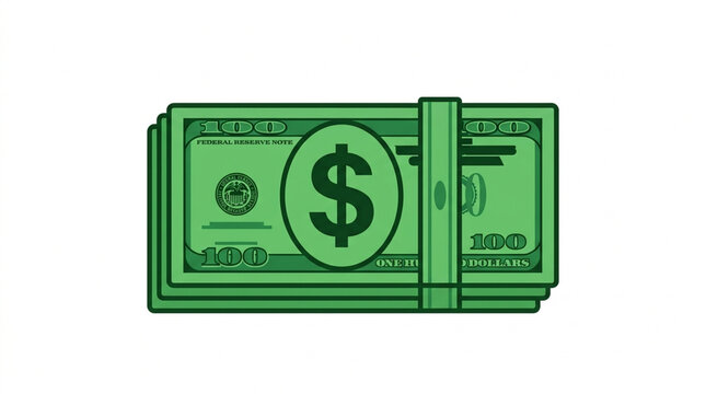 Green Dollar Sign Vector Icon Transparent Background