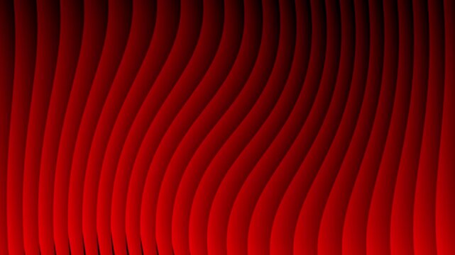 Abstract red wavy lines loop background vector illustration for business presentation backdrop texture pattern design, elegant vertical smooth wave motion curves concept.