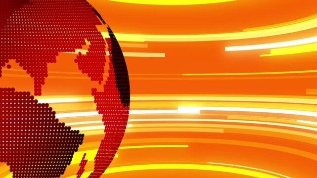 Graphical Modern Digital World News Studio Background.