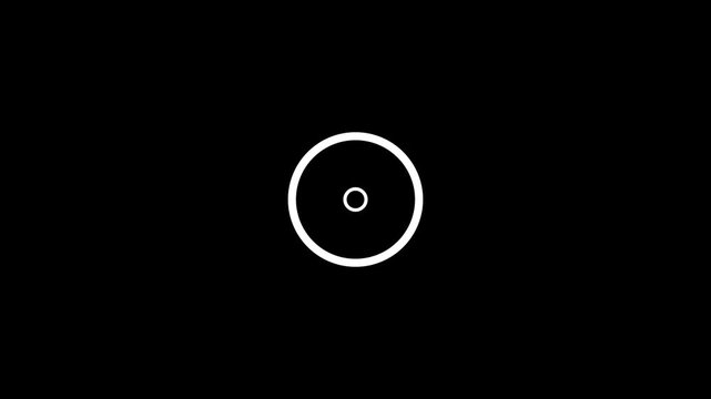 Double Ring Click Effect Animation on Transparent Background with Alpha Channel