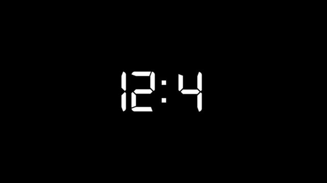 Simple countdown timer of 10 seconds (white letters on black background)
