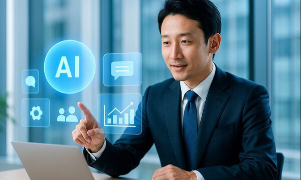 AIを活用するビジネスパーソン 生成AIとDXで業務効率化を進めるオフィスワーク