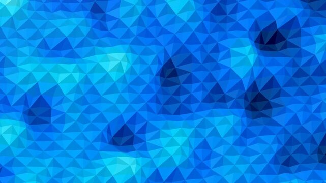 Abstract Blue Geometric Tessellation Background with Fluid Dynamic Wavy Polygon Pattern
