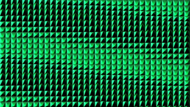 Abstract Green Geometric Pyramid Pattern with Emerald Crystal Origami Texture