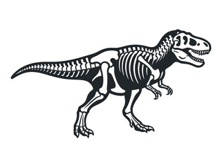Fototapeta premium Tyrannosaurus rex skeleton graphic for paleontology and education