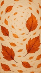 Obraz premium Autumn leaves swirling gracefully mobile wallpaper