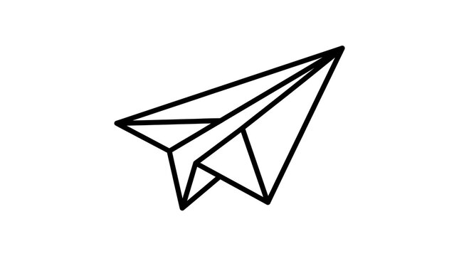 Paper Airplane Line Icon