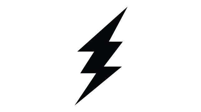 Black lightning bolt icon