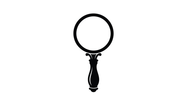 Black magnifying glass icon