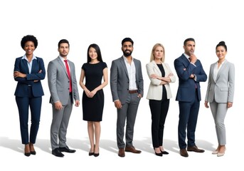 Obraz premium Group of diverse business people standing together in office wear
