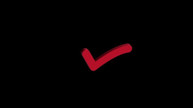 3D Check mark icon animation, positive symbol, tick mark icon, confirm, correct concept animation