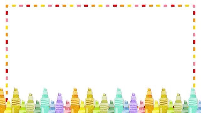 Colored Marker Frame Loop Background