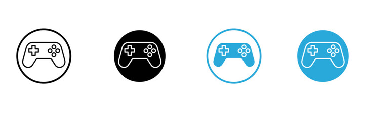 Game Controller and Video Game Pad Icon Set for Gaming, Entertainment, and Play Interface Vector Illustration © Jahid Graphic