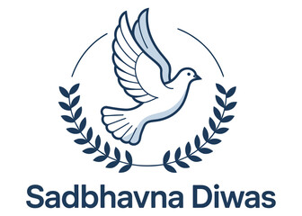 Naklejka premium Sadbhavana Diwas Peace and Unity Vector Illustration