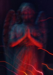 Obraz premium Ethereal angel in vibrant colors.