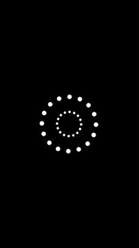 Double Dotted Ring Click Effect Animation on Transparent Background with Alpha Channel