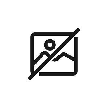 Minimalist black line icon representing a missing or unavailable image on white background.