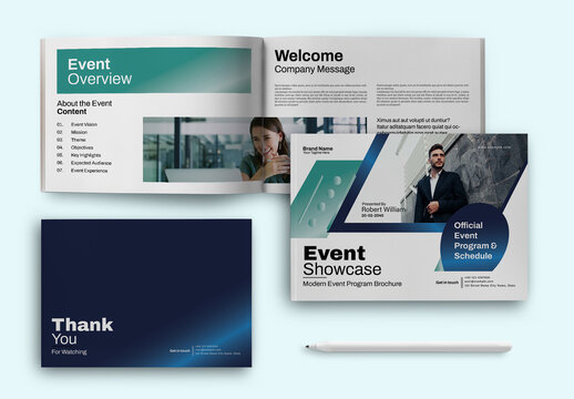 Event Program And Schedule Brochure Template
