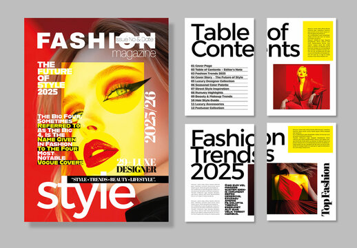 Modern Fashion Magazine Editorial Layout Template