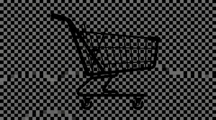 Supermarket wire mesh shopping cart icon vector isolated on transparent background © putri