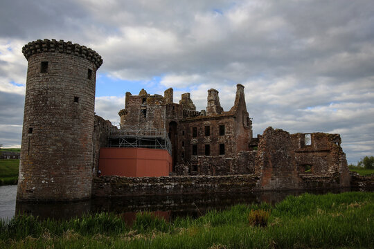 Caerlaverock Castle general view, England