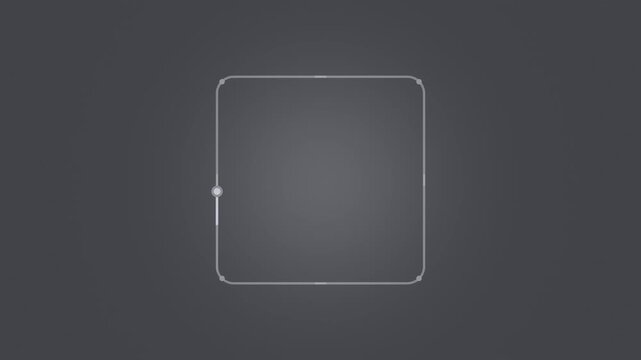 Gray box breathing square guide with moving light, mindfulness seamless loop background