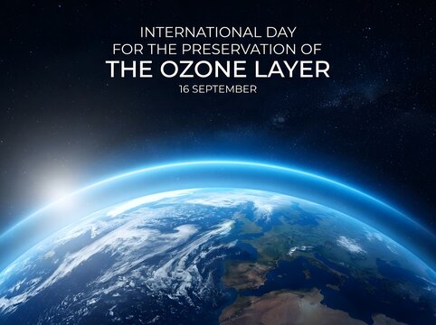 International day for the preservation of the ozone layer view of earth from space