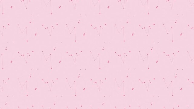 Pink constellation star map drifting slowly, astronomy seamless loop background